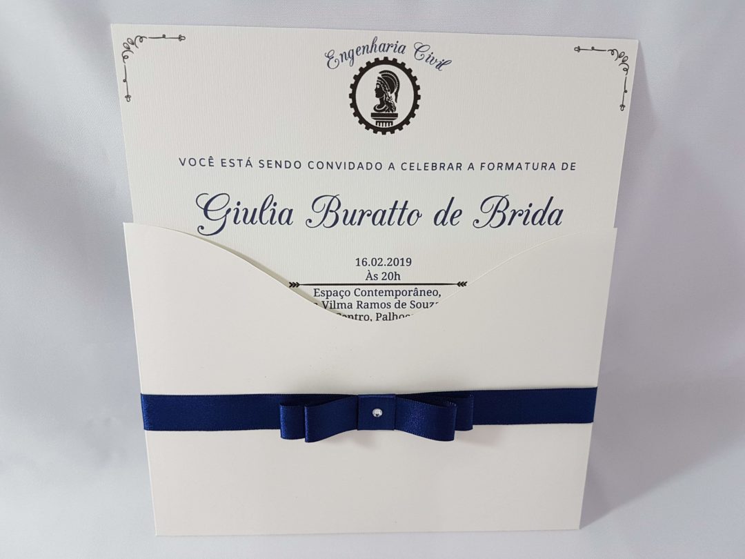 Convite de formatura "Giulia Buratto de Brida"