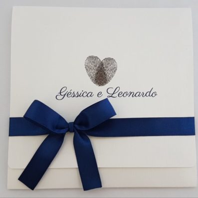 Convite de casamento "Géssica e Leonardo"