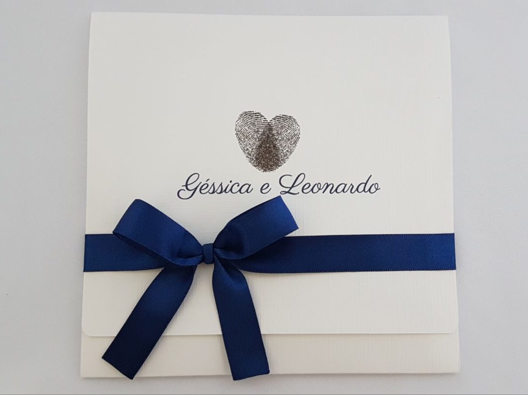 Convite de casamento "Géssica e Leonardo"