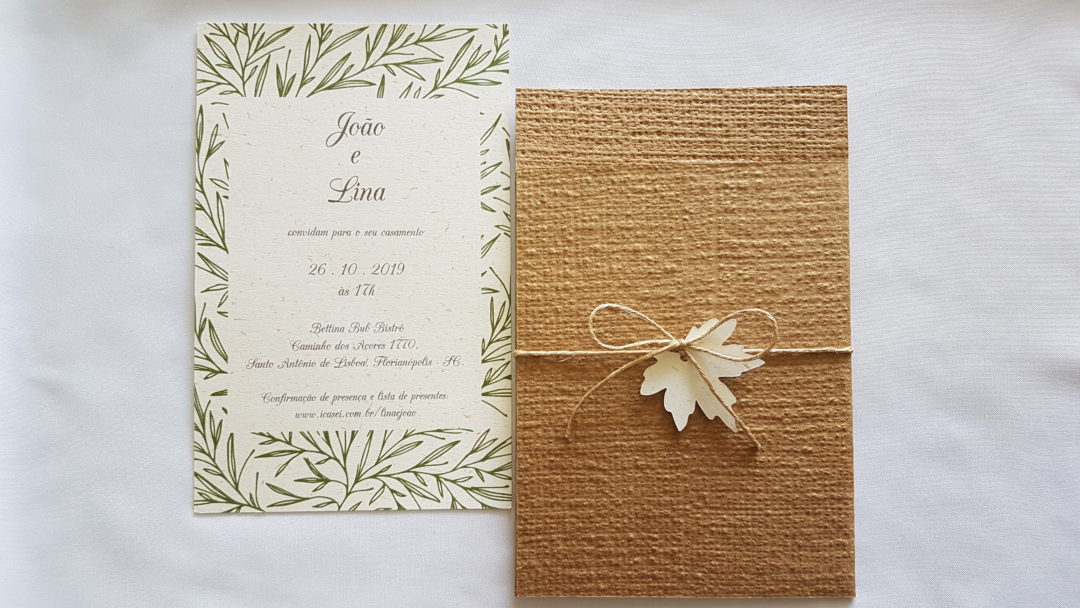 Convite de casamento "João e Lina"