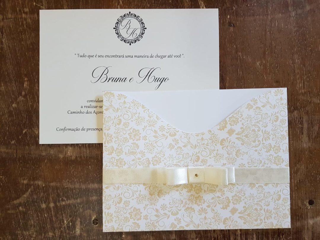 Convite de casamento "Bruna e Hugo"