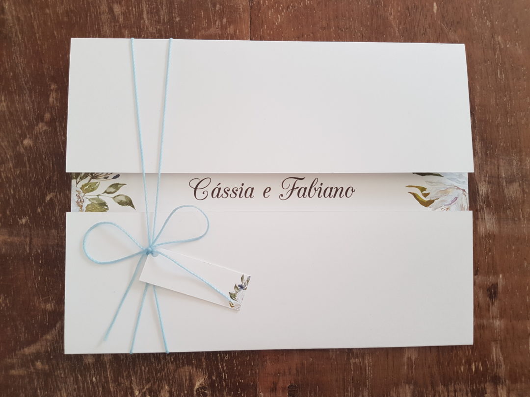 Convite de casamento "Cássia e Fabiano"