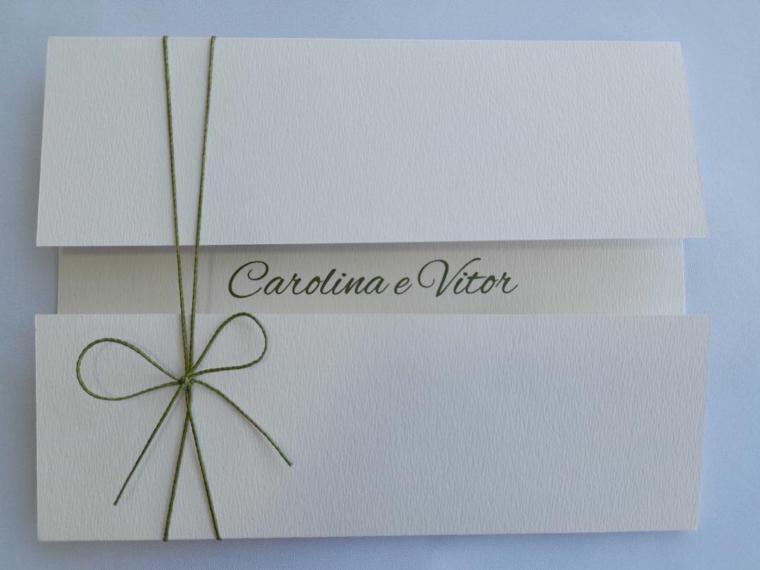 Convite de casamento "Carol e Vitor"