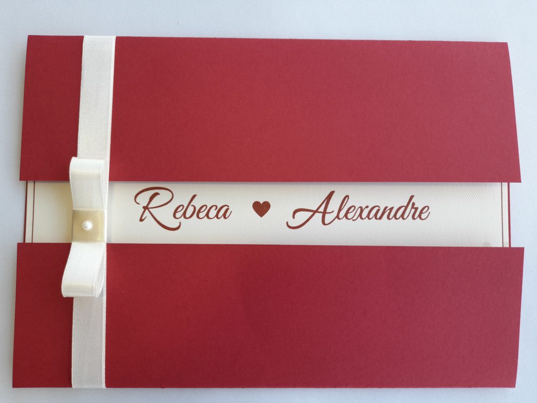 Convite de casamento "Rebeca e Alexandre"
