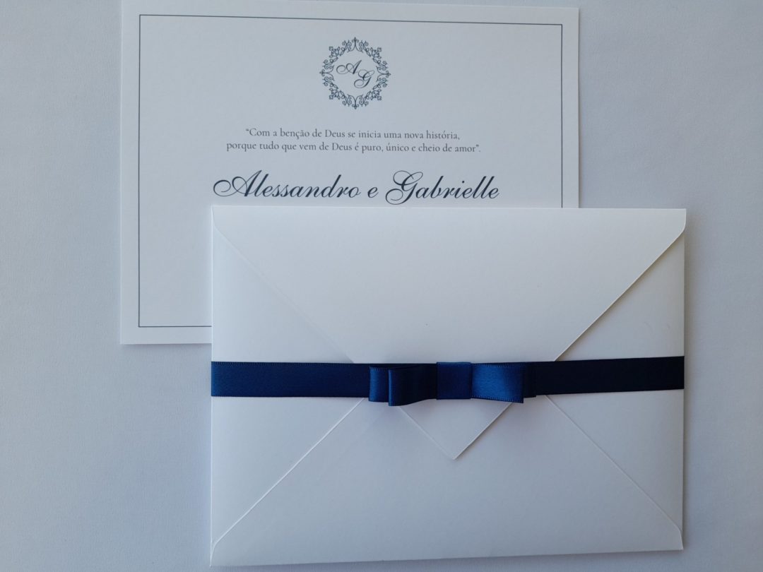 Convite de casamento Gabrielle e Alessandro"