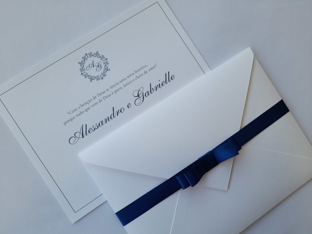 Convite de casamento Gabrielle e Alessandro"