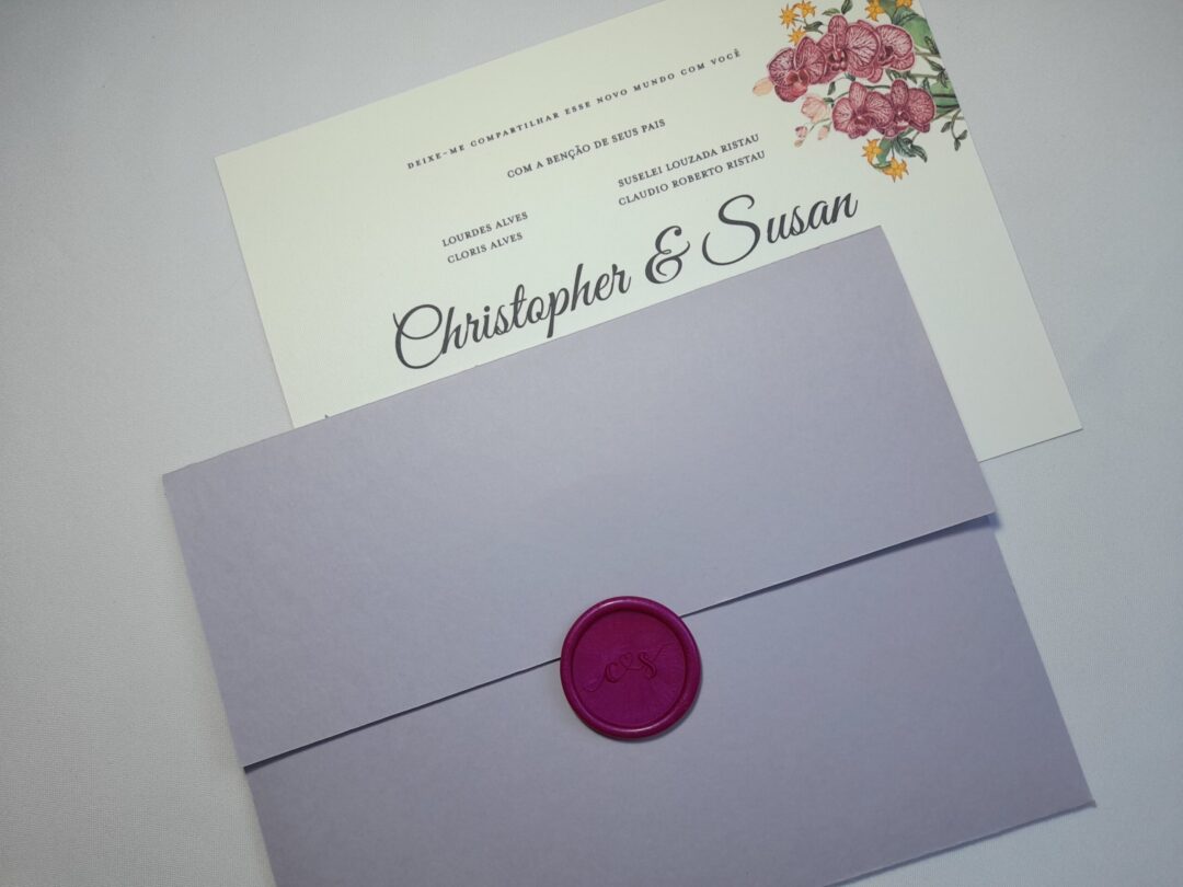 Convite de casamento "Susan e Christopher"
