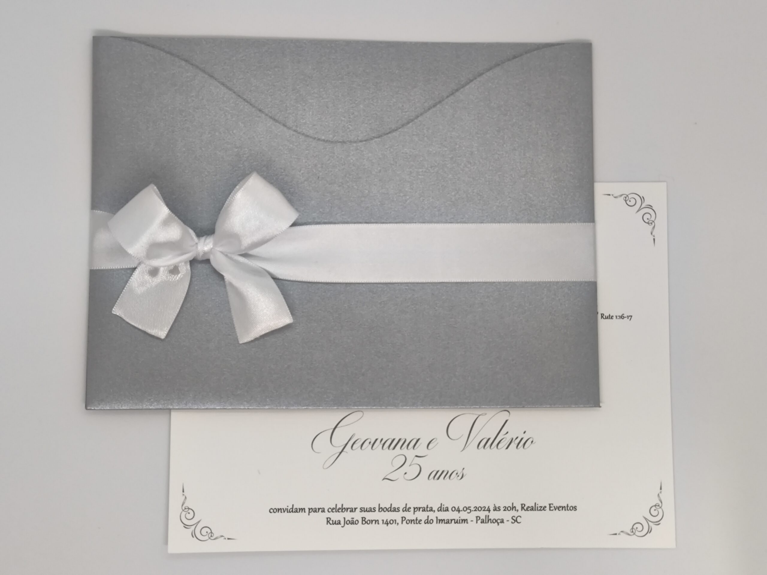 Convite de casamento "Giovana e Valério"