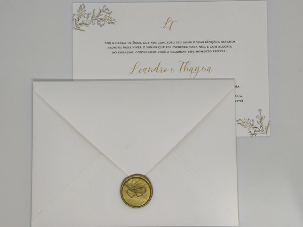 Convite de casamento "Thayná e Leandro"