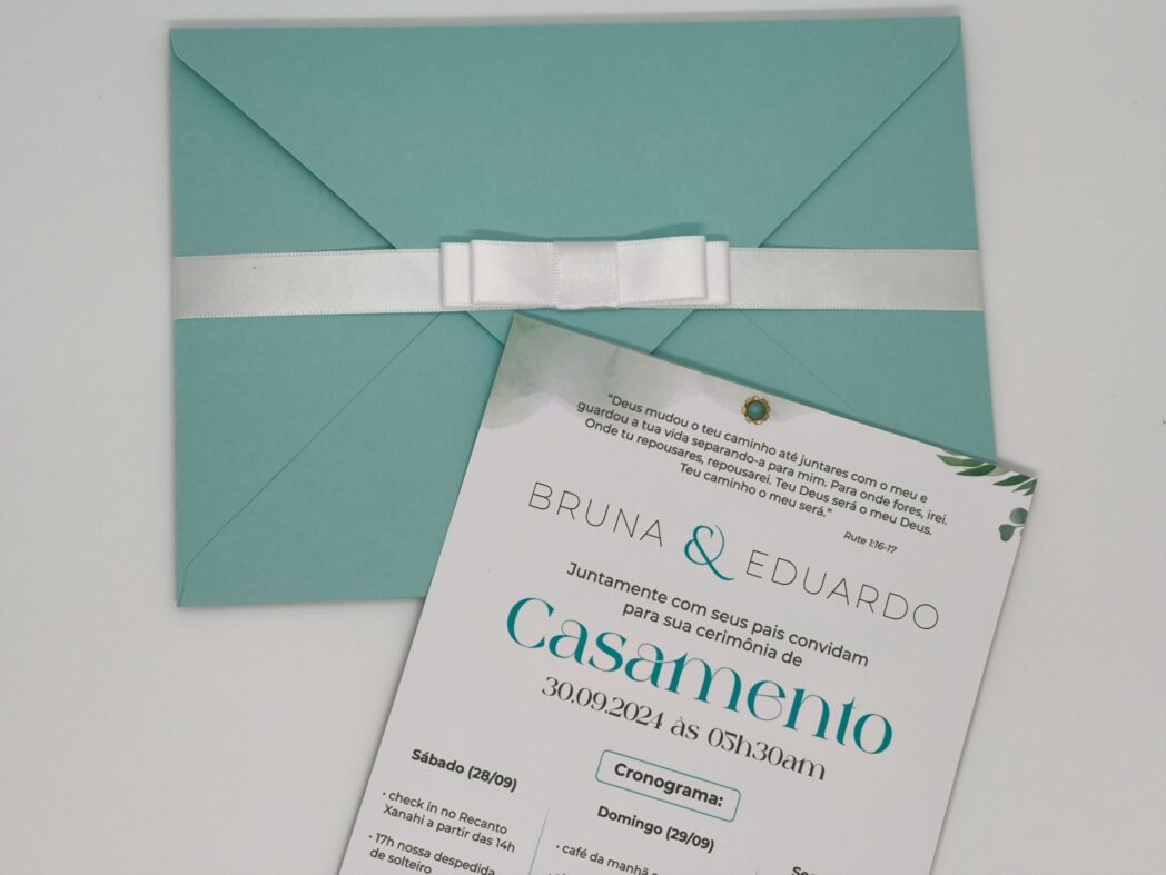 Convite de casamento "Bruna e Eduardo"