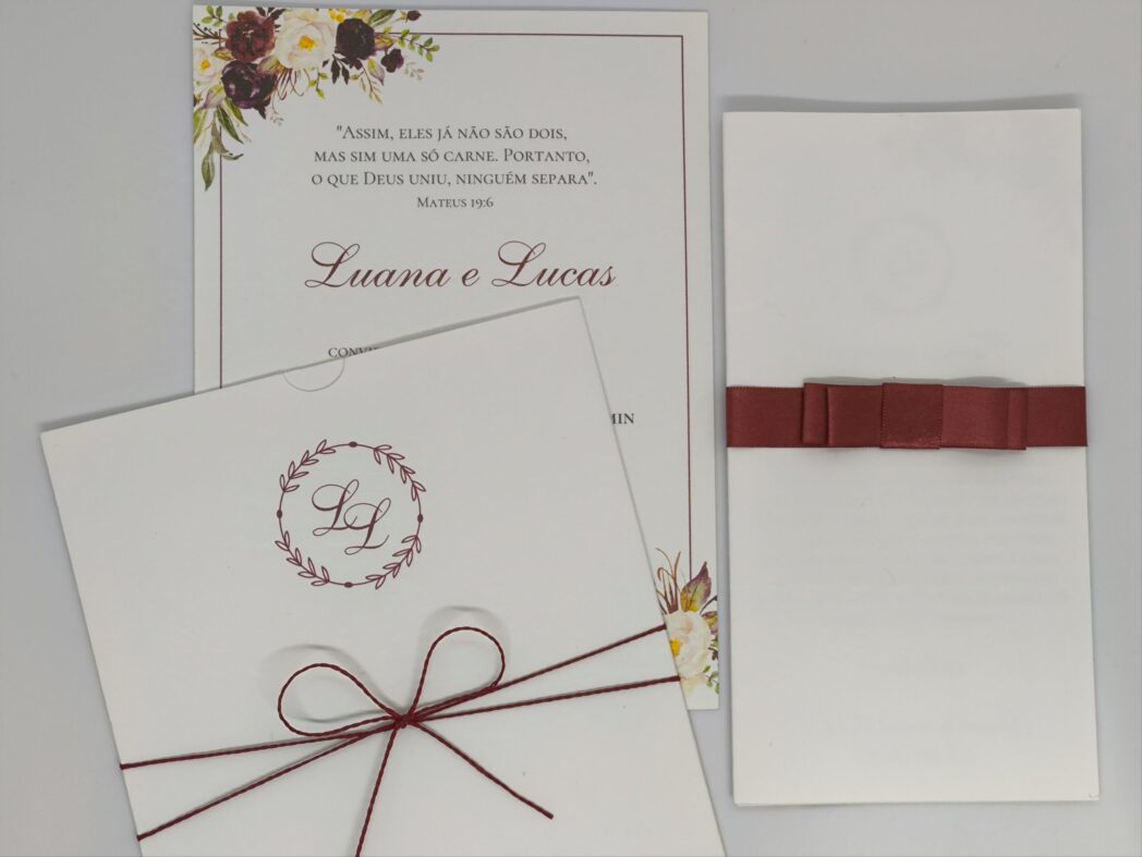 Convite de casamento "Luana e Lucas"