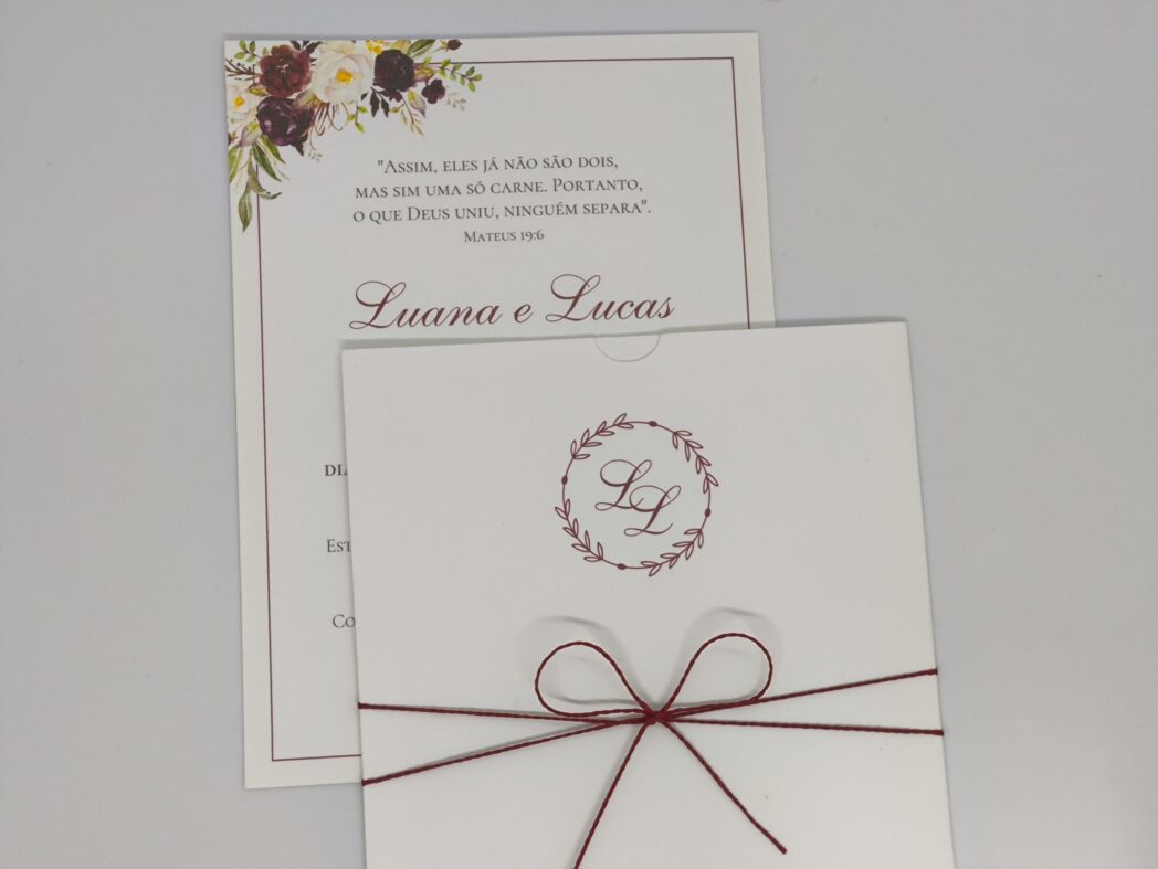 Convite de casamento "Luana e Lucas"